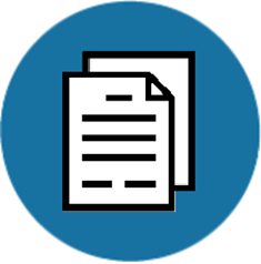 Sketch of two documents with lines representing text